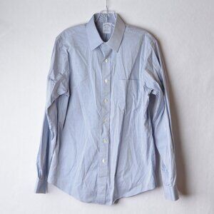 Brooks Brothers Mens 15.5 36 Regent Light Blue Long Sleeve Button Up Shirt